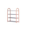 thumbnail image 1 of 4-Tier Steel Frame Shoe Organizer - Slim Profile Bathroom/Closet Storage Solution, 1 of 7