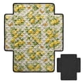 thumbnail image 2 of ZIATUBLES Recliner Chair Slipcover, Quilted Recliner Sofa Cover Counch Furniture Protector for Prts Dogs, Washable Foldable Living Room Decor Accessory, Lemon Butterfly Floral Print, 2 of 8
