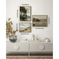 thumbnail image 3 of Drsoum Vintage 8x10in4pcs+11x14in2pcs Brown Framed Landscape Canvas Wall Art Classic Painting Modern Farmhouse Decor, 3 of 7