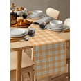 thumbnail image 3 of Table Runners 72 Inches Long Dress Scarves, Orange White Check Farmhouse Kitchen/Dining Table Runner, Coffee Tablerunners, Farmhouse Fall Buffalo Plaid 13x72 Inch, 3 of 7