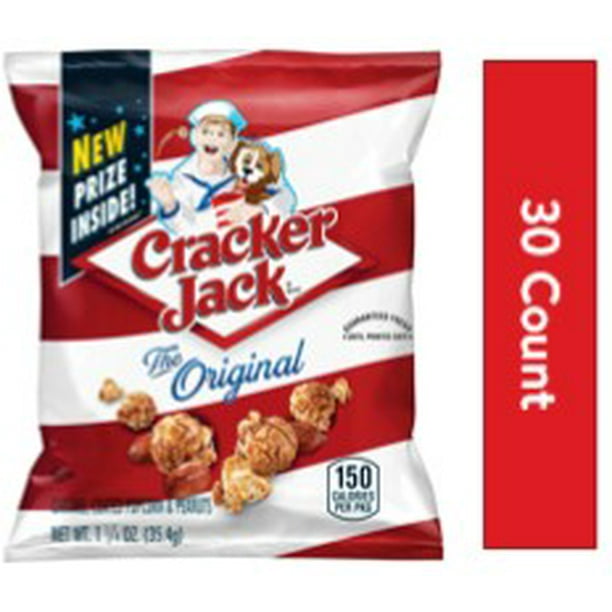 Cracker Jack Caramel Coated Popcorn & Peanuts, 1.25 oz Bags, 30 Count -  Walmart.com