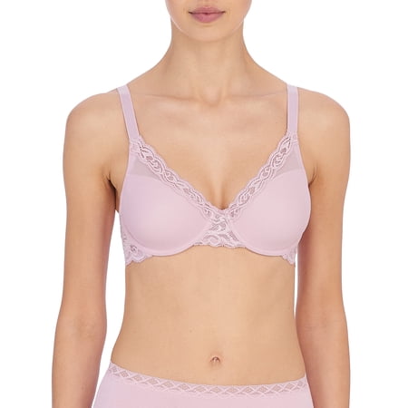 Natori Women Feathers Full Figure Contour Underwire Bra (Macaroon, 32G
