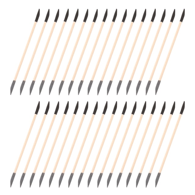 FONDOTIN 40Pcs Double Ended Manicure Sanding Sticks and Cuticle Pushers for Nail Detailing