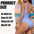 thumbnail image 5 of Traje de baño de una pieza para mujer, traje de baño con control de abdomen, traje de baño push up, bikini con cuello en V para mujer, 5 of 5