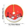 thumbnail image 4 of BKER Christmas Gold Edged Tree Skirt Decoration Santa Print Christmas Tree Bottom Decoration Apron, 4 of 5