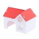 thumbnail image 5 of 1 casa de madera para hámster, erizo, cobaya, animales pequeños rojo, 5 of 9