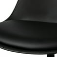 thumbnail image 6 of Swivel Task Chairs Armless Computer Desk Rolling Chairs for Home Office, Low-Back, Adjustable Height (Black), 6 of 6