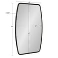 thumbnail image 7 of Kate and Laurel Caskill Modern Barrel Mirror, 20 x 32, Black, Rounded Rectangle Mirror for Wall, 7 of 7