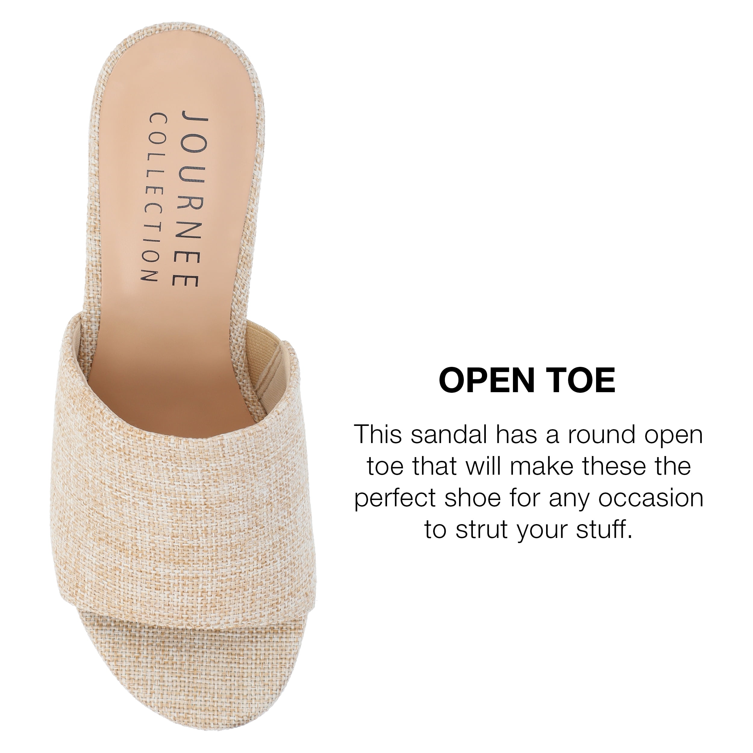 Journee Collection Womens Enyya Tru Comfort Foam Slip On Platform Sandals
