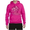 thumbnail image 2 of Wild Bobby Breast Cancer Awareness Flowers Breast Cancer Awareness Unisex Hoodie Sweatshirt, Fuschia, Medium, 2 of 6