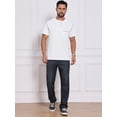 thumbnail image 5 of DARING DIVA Men's Henley Crew Neck Short Sleeve Button Down T-Shirt M White, 5 of 7