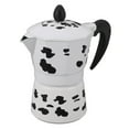 thumbnail image 1 of Milk Cow Color Moka Pot, Lightweight And Durable, Portable And Compact, Rich Taste, Multi Scenario Applicability, Cow Pattern Design For Cafe, Camping, Travel, 1 of 8