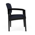 thumbnail image 2 of Lenox Wood Reception Waiting Room Guest Chair / Black Wood / Navy Blue, 2 of 5
