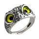 thumbnail image 3 of Anillos de búho de ojo de demonio / Anillos de animales / Fresco / Elegante / Ajustable / Personalizado / Anillo de declaración retro Anillo de Amarillo Yinane Anillos de búho de ojo de demonio, 3 of 7