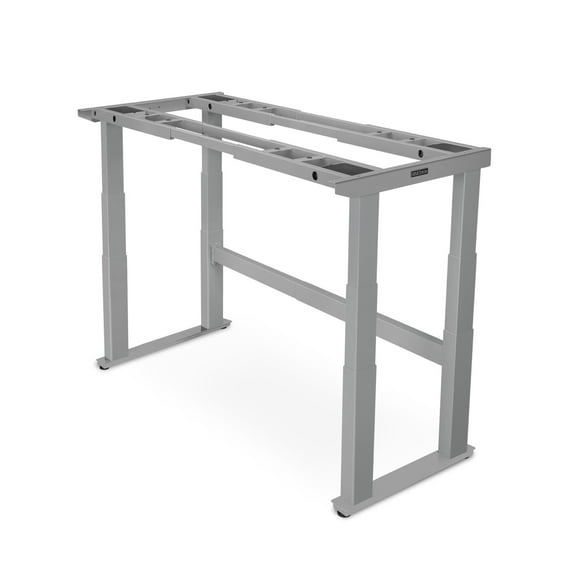 Uplift Desk 4-Leg V2-Commercial Height Adjustable Standing Desk Frame (Gray), No Desktop, Advanced Memory Keypad, Free Wire Tray