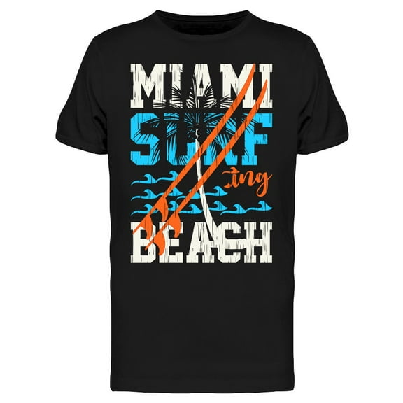Miami Surfing Beach T-Shirt Men -Image by Shutterstock, Male XX-Large