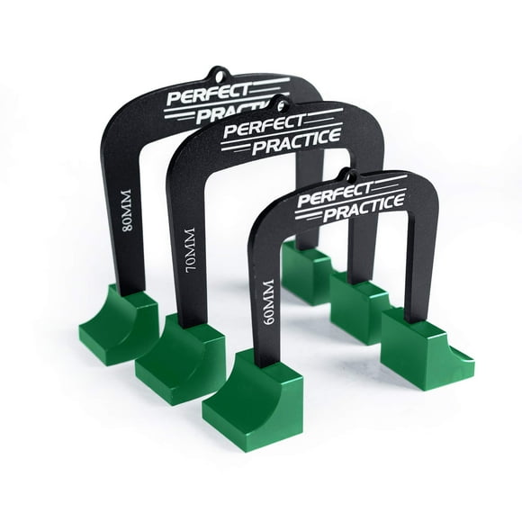 Perfect Practice Putting Gates (Lot de 3) – Aide au Putting de Golf avec Trois Tailles pour Améliorer le Coup – Jambes Détachables, Étui de Transport, pour Pratique Intérieure et Extérieure - Cadeaux de Golf pour Hommes