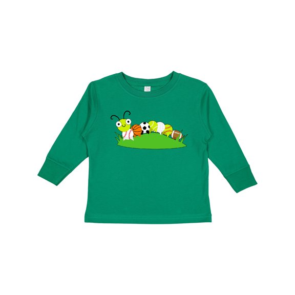 Inktastic Sports Caterpillar Boys or Girls Long Sleeve Toddler T-Shirt