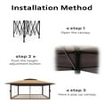 thumbnail image 2 of Danolapsi Danolapsi 13x13FT Outdoor Gazebo,Canopy Tent with Mosquito Netting,Height Adjustable Canopy Gazebo, Large Shade Tent for Camping, Lawn, Backyard, Garden, Patio, 2 of 8