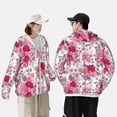 thumbnail image 6 of Balery Peonies And Roses Men's Women's UPF 50+ Sun Protection Lightweight Hoodie Performance Long Sleeve Shirt for Fishing Running-Small, 6 of 9