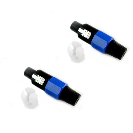 Speakon Adapter - 2 Pack Zebra Sounds Pro Audio 4 Pin Male Speakon Plug Adapter Connector Coupler