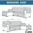thumbnail image 6 of TOPCHANCES L Shape Sofa Cover, Reversible Chaise Lounge Slipcovers, Waterproof Sectional Couch Cover, Furniture Protector for Pets Kids (Medium Size, Grey Blue), 6 of 13