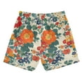 thumbnail image 7 of FORMRS Boys Swim Trunks Quick Dry Mesh Liner Boardshorts Sizes XS-XL, Orange Japanese Flowers Pattern, 7 of 7