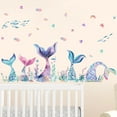 thumbnail image 7 of Ocean World Fish tail stickers, Mermaid Fish posters, bathroom glass decals, transparent stickers, DIY Living room Bedroom stickers, wall decals, kitchen wall stickers, 7 of 7