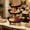 Green, variant on 3 Tier Stackable Fruit Bowl Stand For Kitchen Counter - Space Saving Wood Produce Organizer With Detachable Baskets, Modern Design