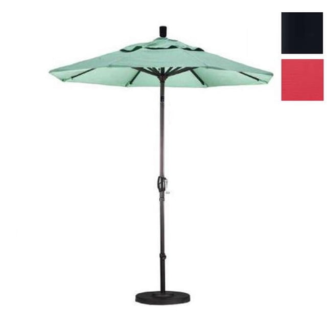 California Umbrella GSPT758302-F13 Parasol de Marché en Fibre de Verre de 7,5 Pi à Inclinaison par Pression m Noir-Oléfine-Rouge