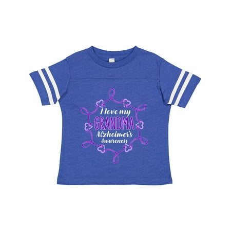 

Inktastic I Love My Grandma Alzheimer s Awareness with Purple Hearts Gift Toddler Boy or Toddler Girl T-Shirt