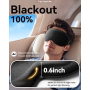 3D Weighted Eye Mask | Memory Foam Sleep Mask for Women & Men | 100% Blackout | Adjustable Straps | Travel Essentials