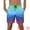 Green Blue, variant on Men's Contrast Color Summer Beach Colorful Swimwear Shorts 28 Black Gray