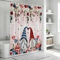thumbnail image 5 of Pink Valentine's Day Shower Curtain Set - Extra Long 72" x 96" Washable Bathtub Curtain with 12 Hooks, Spring Floral Eucalyptus Leaves Gnomes Waterproof Fabric Shower Curtains for Bathroom Décor, 5 of 6