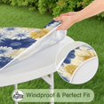 thumbnail image 5 of Pioneer Flower Floral Print Pattern Round Fitted Tablecloth with Elastic Edge,Dining Table Cover Waterproof,Outdoor Round Tablecloth for Camping,Dining,Indoor and Outdoor, 5 of 7