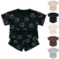 thumbnail image 3 of Halloween Pajamas For Boys Girls Set Summer Outfits Kids Shorts Sets 2 Piece Outfits Graphic Print T-Shirt Shorts Lounge Sets School Athletic Christmas Valentines Birthday Graduation Gifts 2-14Y, 3 of 3