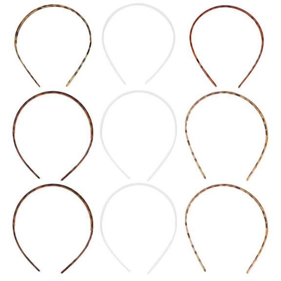 LHXC  12pcs Women Plastic Hair Headband Plain Plastic Hair Bands Headbands for Girls