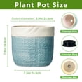 thumbnail image 2 of Ordivic 10 Inch Blue Ceramic Planter with Drainage Hole – Large Round Flower Pot for Monstera, Fiddle Leaf Fig, Outdoor Gift, 2 of 7
