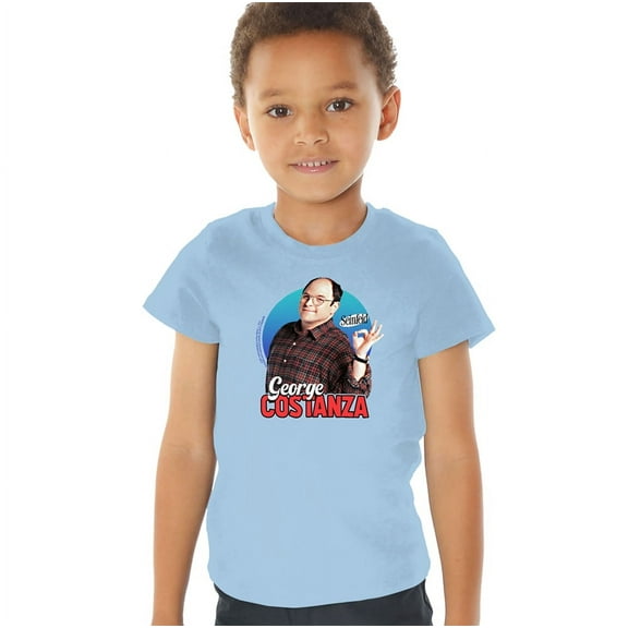 Seinfeld George Kids T Shirt (3) for Youth Toddler Boys and Girls, Light Blue