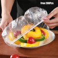 thumbnail image 3 of LINLIN  Plastic Wrap Hanging Storage Box, Clingfilm Container with 200Pcs Fresh Keeping Bags, Wall Mounted Food Storage Covers Packaging Box, Disposable Elastic Plastic Wrap Organizer, 3 of 7