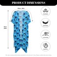 thumbnail image 6 of SCRAWLGOD Palm Tree Hibiscus Print Womens Swimsuit Coverup Open Front Long Bathing Suit Cover Up Soft Breathable Beach Cover Up for Summer, 6 of 6