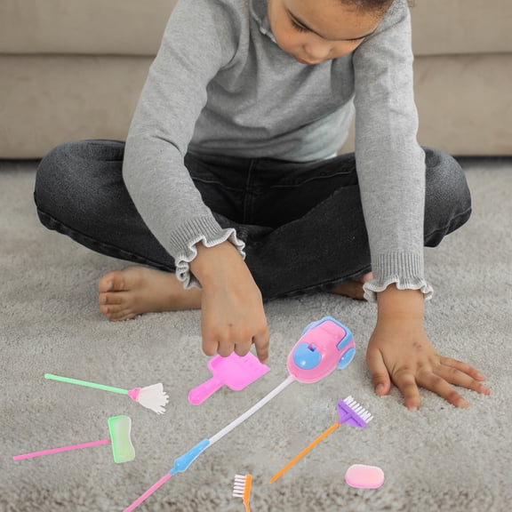 OUNONA Kids Interactive Doll Cleaning Toy Set, Fun Pretend Play for Children, Engaging and Educational Activity