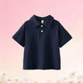 thumbnail image 4 of Posijego Toddler Boys Girls Uniform Tops Cotton Short Sleeve School Uniform Collared Shirts Teen Boys Collared Tops 2-14 Years, 4 of 6