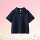 thumbnail image 5 of Blusa y camisa de manga corta con cuello vuelto Camisa de color liso para niños Camiseta de manga corta con solapa para bebé Top informal y versátil Camiseta de algodón para niños, 5 of 6