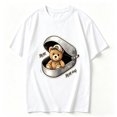 thumbnail image 2 of Women's Cotton T Shirts Graphic Tee Tops Bear Vintage Print Short Sleeve T-Shirt, 2 of 5