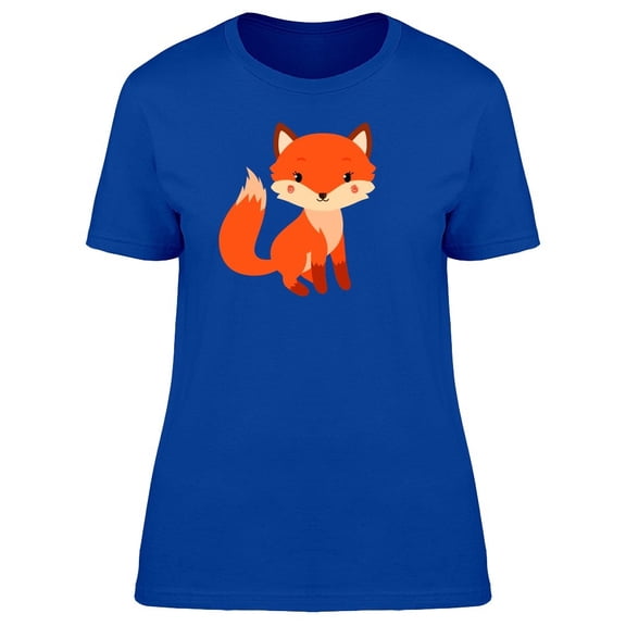 Fox Cute Cartoon Tee Women's -Image by Shutterstock