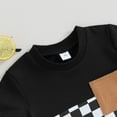 thumbnail image 4 of Bagilaanoe 2pcs Toddler Baby Boy Shorts Set Short Sleeve Checkerboard Print T Shirt Tops + Shorts 6M 12M 18M 24M 3T Kids Casual Summer Clothes, 4 of 6