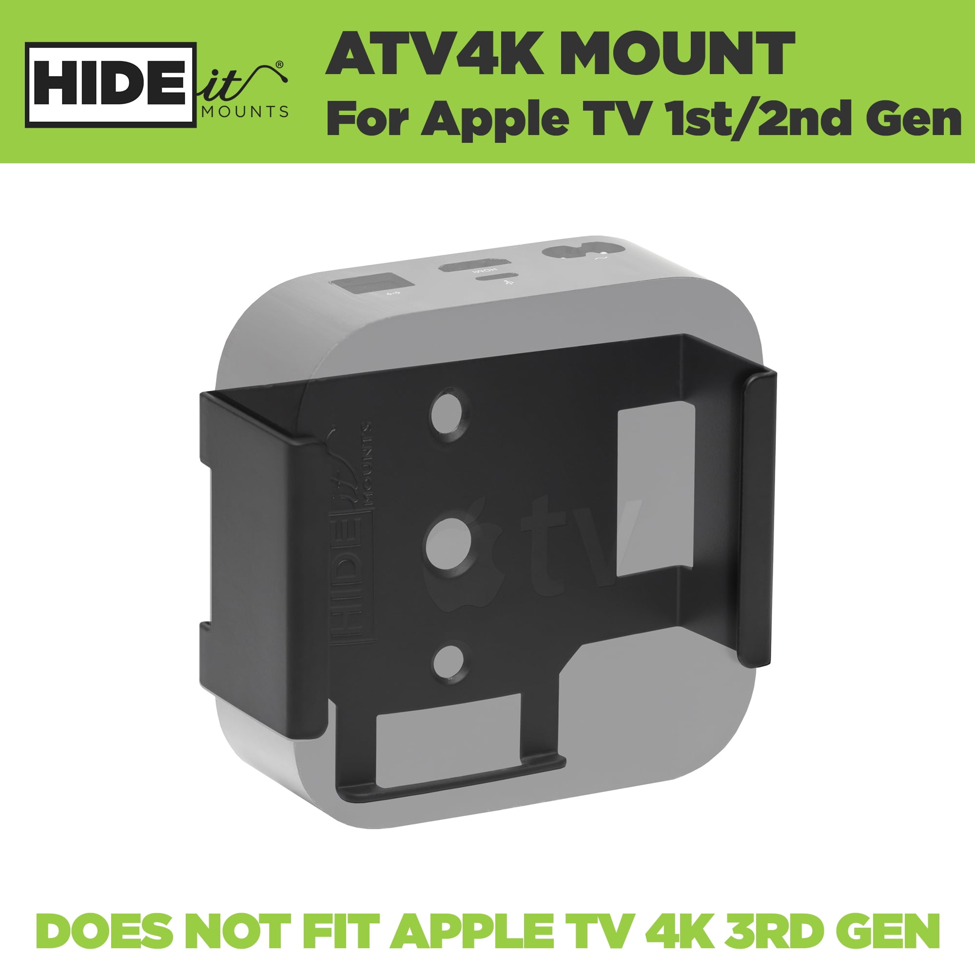 spændende Mariner rookie HIDEit Mount for Apple TV 4K 3rd Generation - Made in USA - Not Compatible  with Apple TV 4K 1st + 2nd Gen, Apple TV HD, Apple TV 3 or Apple TV 2 -  Walmart.com