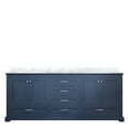 thumbnail image 2 of Navy Blue Double Bath Vanity 80" W X 22" D - Solid Wood Construction, Marble Top, Soft Close, Scratch And Stain , 6 Drawers & 2 Cabinets 80 In. 22 For Bathroom Wood, Surface,, 2 of 7