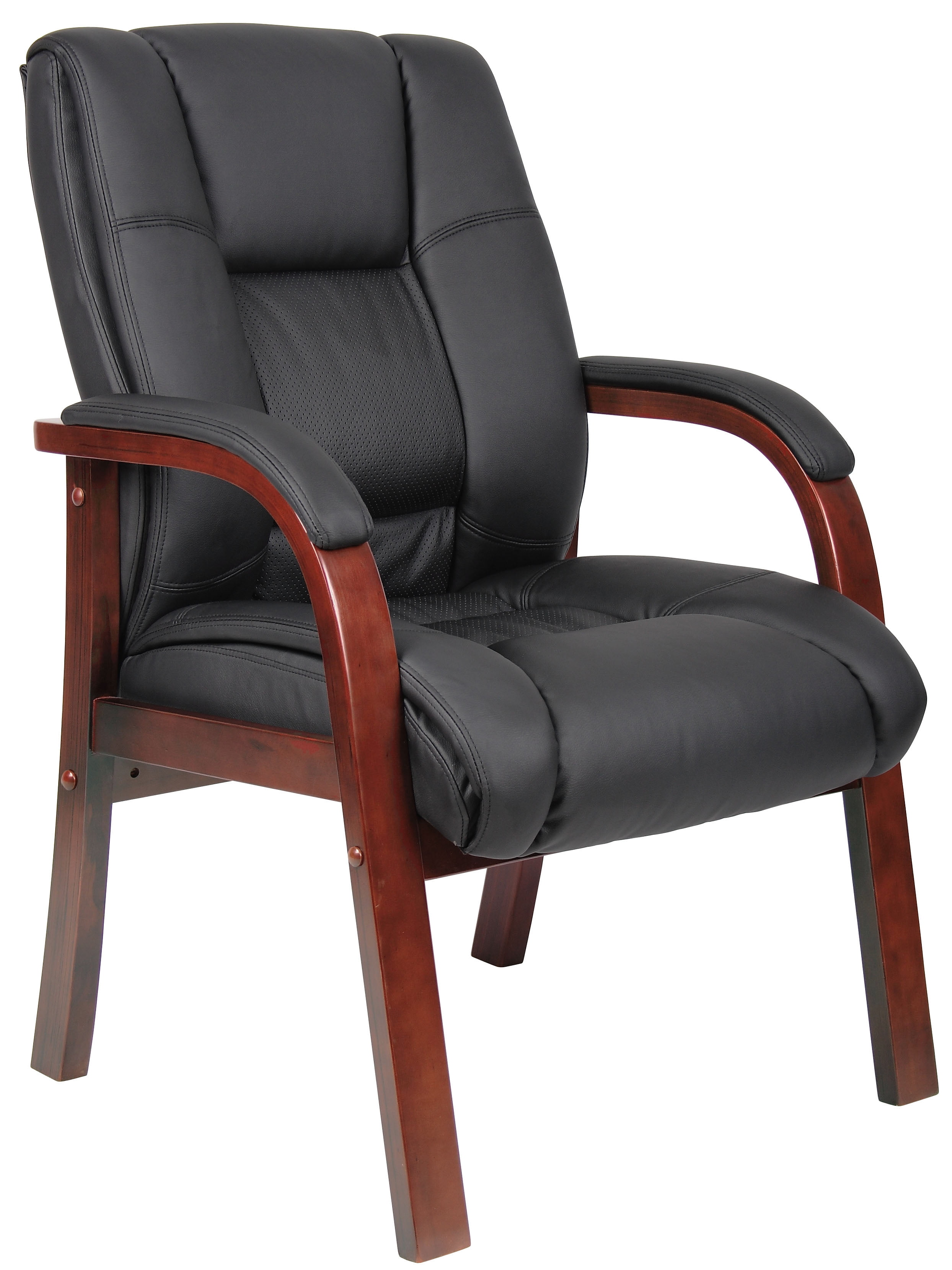 Boss Office Products Black Executive Guest Reception Waiting Room Chair -  Walmart.com, image size:2488x3317